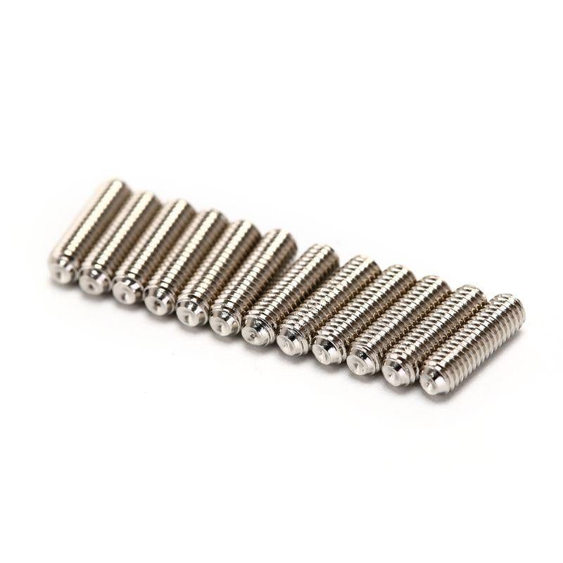 (12pcs) brugzadel hoogte aanpassing schroeven zwart, chrome, Moku Custom Guitars, Nieuw, 4613CB, Ophalen of Verzenden