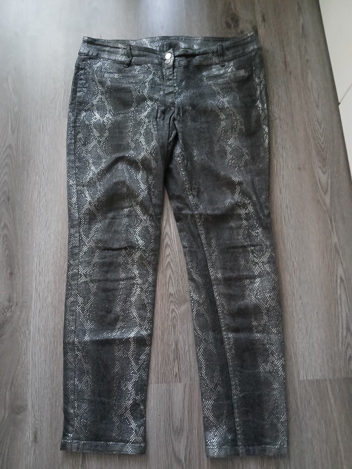 Caroline Biss broek met slangenprint, Zwart, Maat 46/48 (XL) of groter, Ophalen of Verzenden, Lang