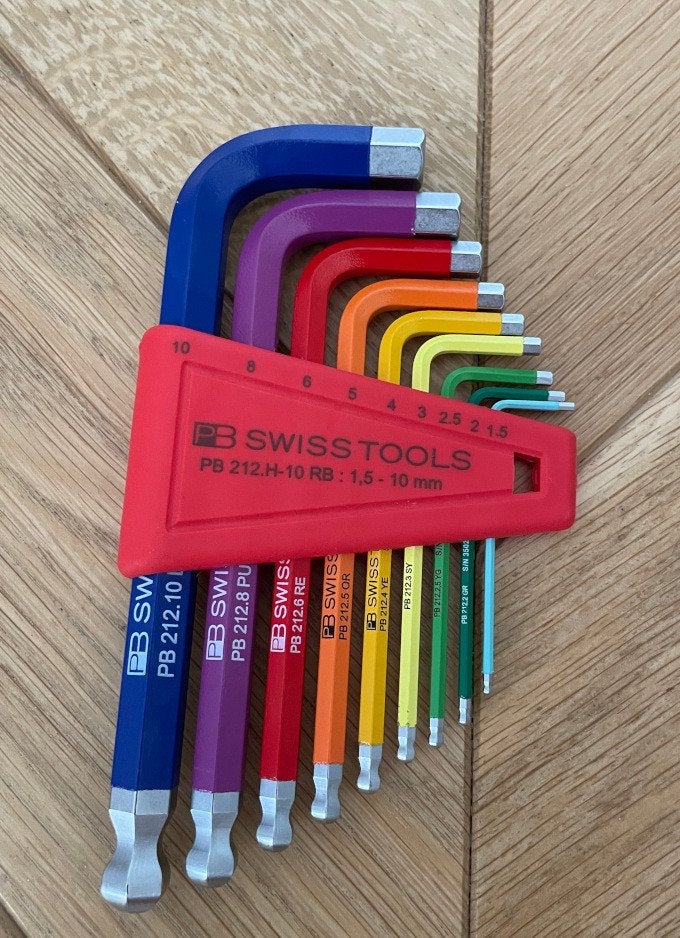 PB Swiss inbussleutelset, Doe-het-zelf en Verbouw, Gereedschap | Handgereedschap, Ophalen of Verzenden, Gebruikt, Inbusset, Overige merken