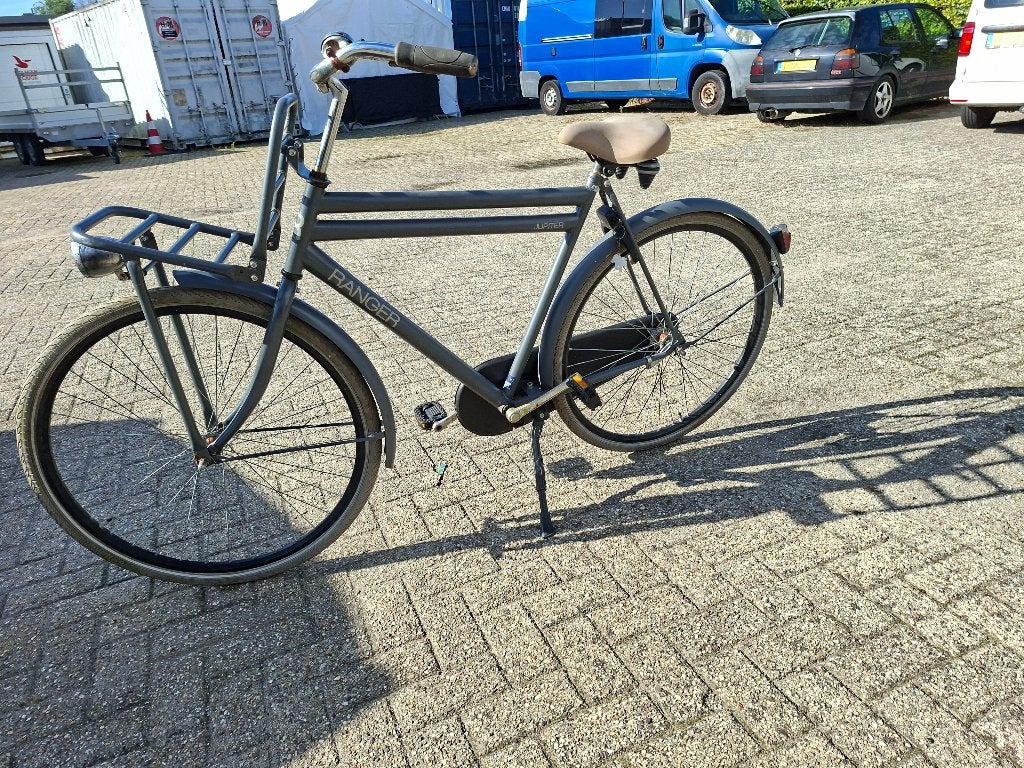 mat grijs heren transportfiets 26 inch ranger jupiter, Ophalen, Gebruikt, Overige merken