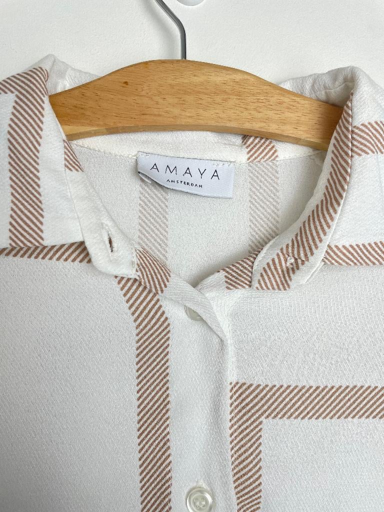 Amaya Amsterdam Ashly blouse wit beige maat XS, Amsterdamsestraatweg 43 B, 1411AX Naarden, Wit, Ophalen of Verzenden, Zo goed als nieuw