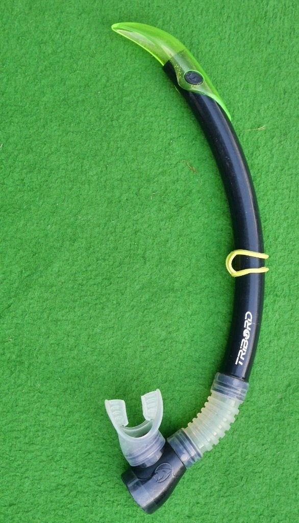 Luxe snorkel met waterloosventiel, Tribord, Watersport en Boten, Snorkelen, Ophalen of Verzenden, Gebruikt, Snorkel