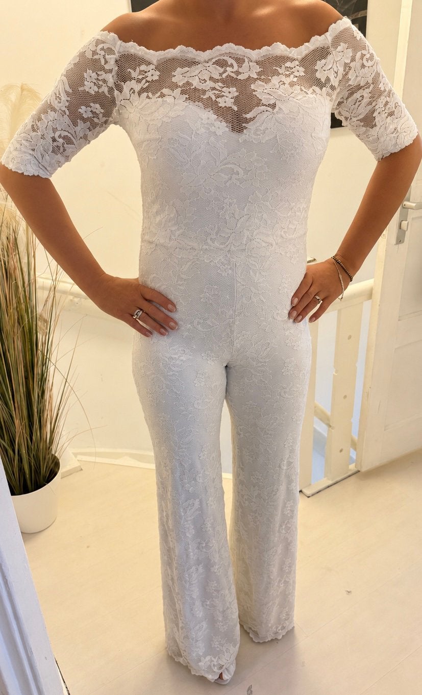 Bruid jumpsuit OLVI’S, Ophalen of Verzenden, Nieuw, Wit, Trouwpak