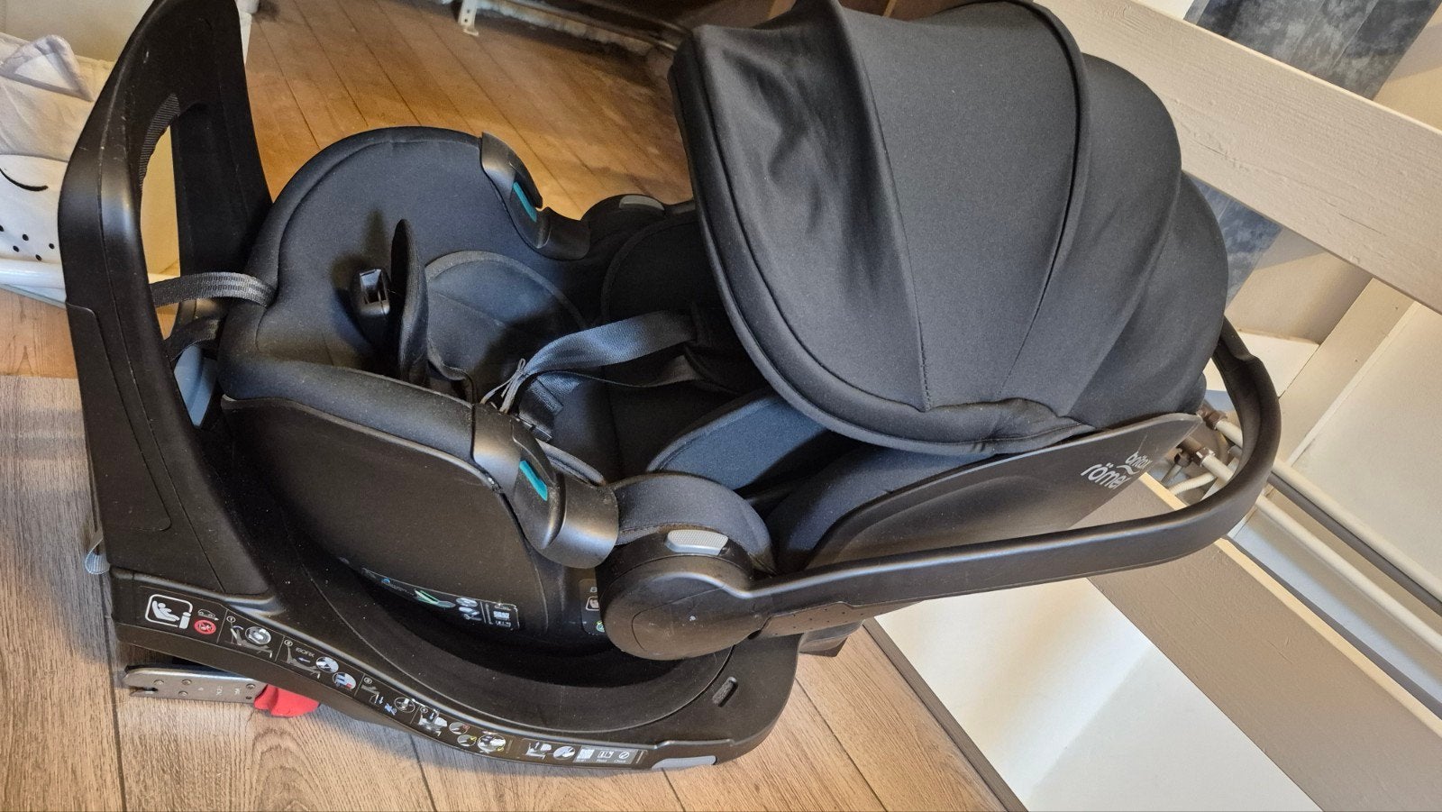 Britax Römer Baby autostoel met Isofix base, Ophalen, Romer, Autogordel of Isofix, Gebruikt