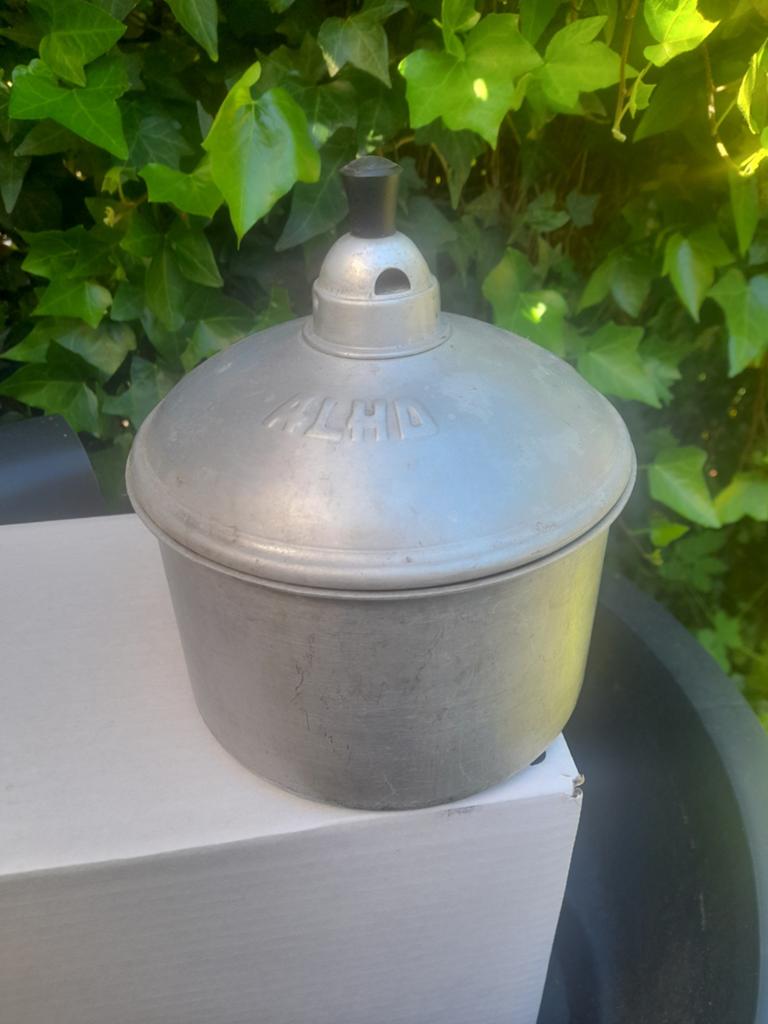 Vintage eierkoker aluminium jaren 50, Ophalen of Verzenden, Gebruikt