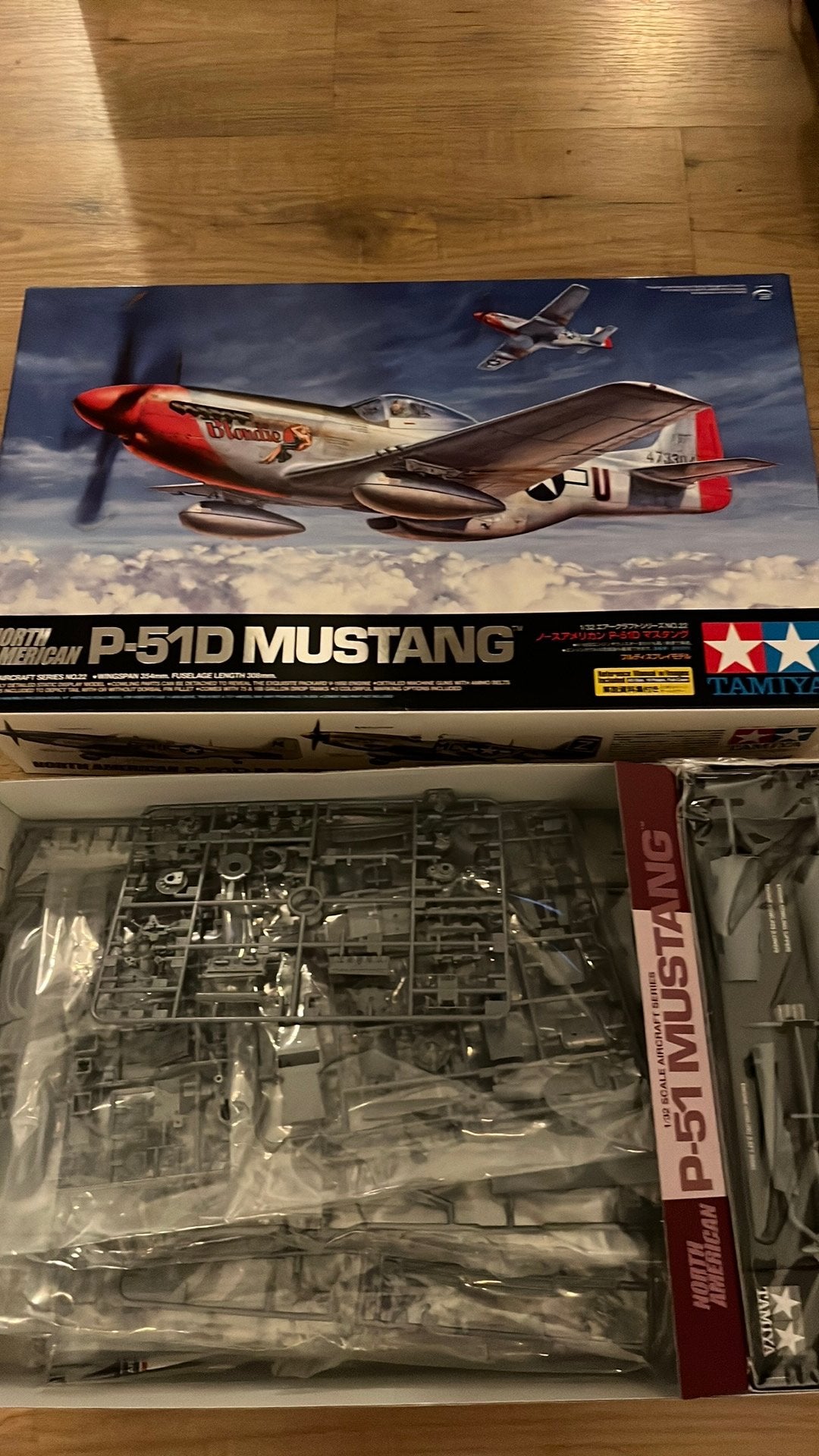 1/32 Tamiya P51D mustang met extras, Hobby en Vrije tijd, Modelbouw | Vliegtuigen en Helikopters, Overige merken, Nieuw, Ophalen of Verzenden
