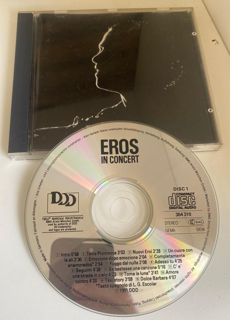 Eros cd in concert, Cd's en Dvd's, Ophalen of Verzenden, Zo goed als nieuw