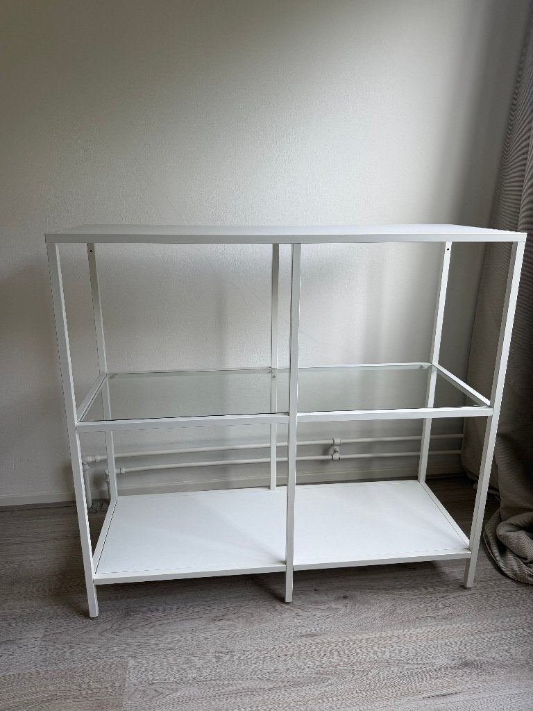 IKEA VITTSJÖ stellingkast – wit – 100  93 cm, Ophalen, Zo goed als nieuw