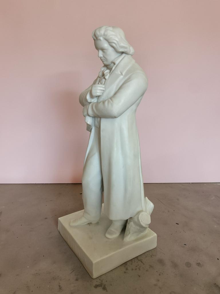 Antiek  Biscuit porseleinen beeld Ludwig van Beethoven, Ophalen