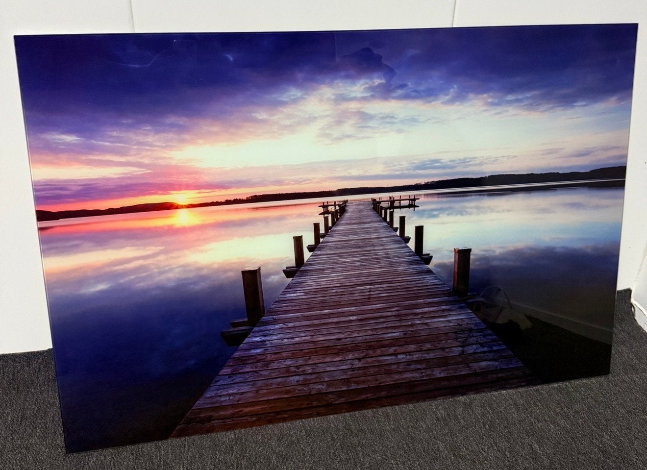 Prachtig glazen schilderij/wanddecoratie – 120 x 80 cm, Ophalen, Zo goed als nieuw, 100 tot 125 cm, Schilderij
