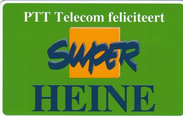 Telefoonkaart CKE051 PTT Telecom feliciteert Super Heine, Verzamelen, Telefoonkaarten, Ophalen of Verzenden, Nederland