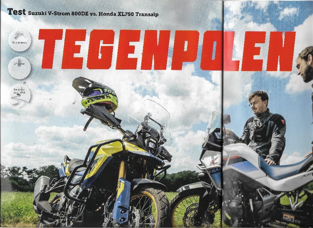 Test Suzuki V-Strom vs. Honda XL 750 Transalp, Promotor 2023, Ophalen of Verzenden, Zo goed als nieuw, Promotor, Merk of Model