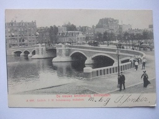 P313 Amsterdam - Nieuwe Amstelbrug - 1903, Verzenden, Voor 1920, Gelopen, Noord-Holland