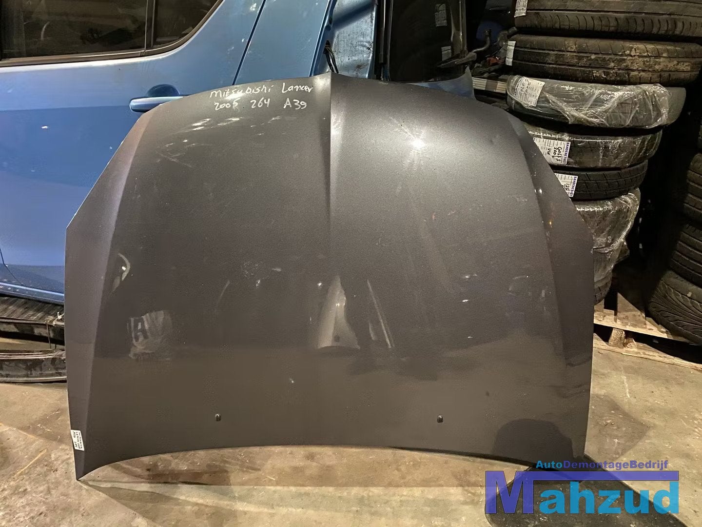 Mitsubishi Lancer 7 grijs motorkap A39 donker grijs, Info@mitsubishi-motors.com, Gebruikt, Mitsubishi Motors Corporation, Ophalen of Verzenden
