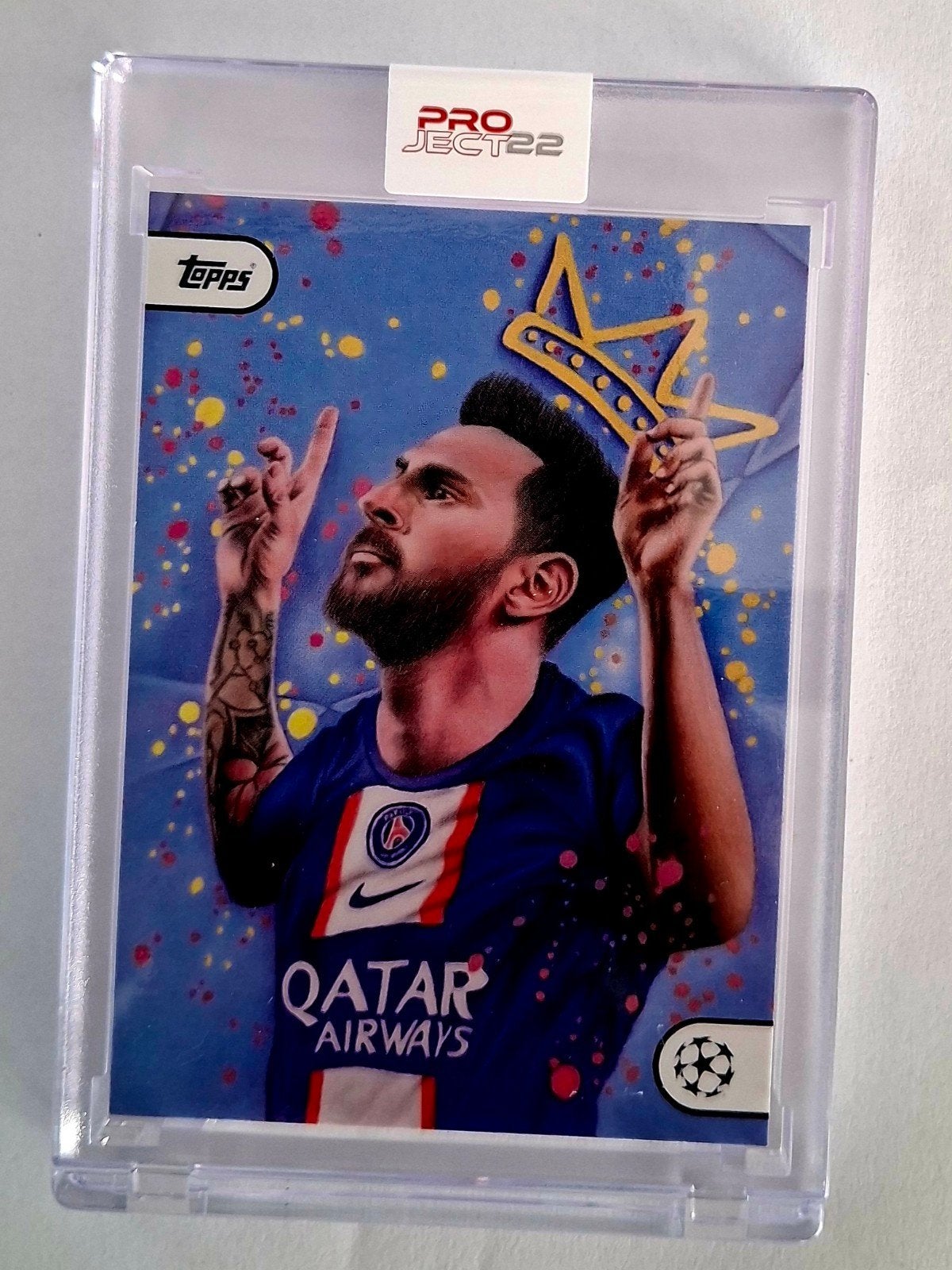 Topps Project22 Lionel Messi PSG by Sanil Chitrakar SEALED, Ophalen of Verzenden, Nieuw, Buitenlandse clubs, Spelerskaart