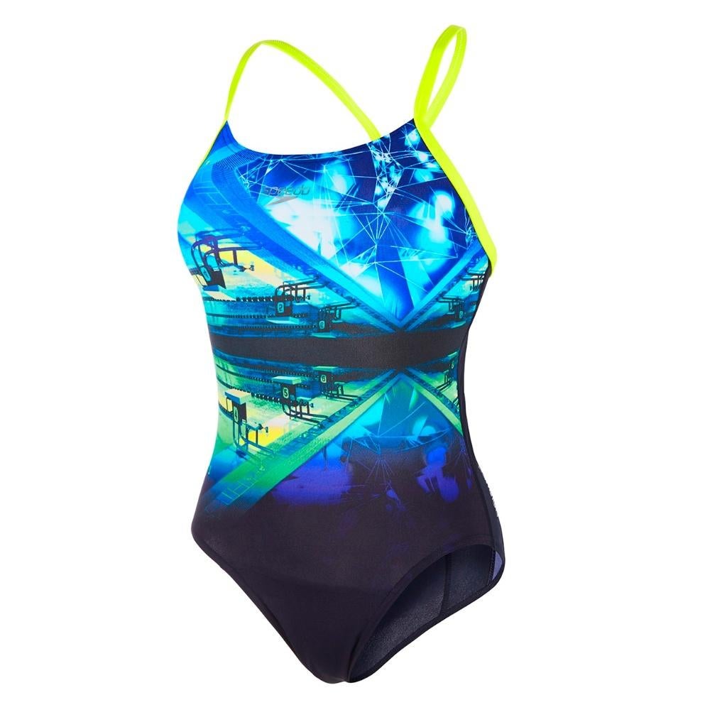 Nieuw Speedo Rippleback Endurance+ Placement Digital Badpak, Blauw, Info@allsport-group.com, All Sport NV, Nieuw