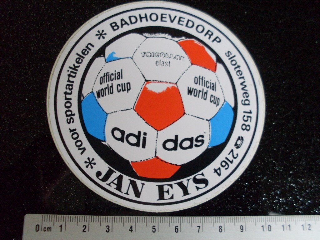 sticker Jan Eys badhoevedorp adidas voor sportartikelen, Verzenden, Zo goed als nieuw, Bedrijf of Vereniging