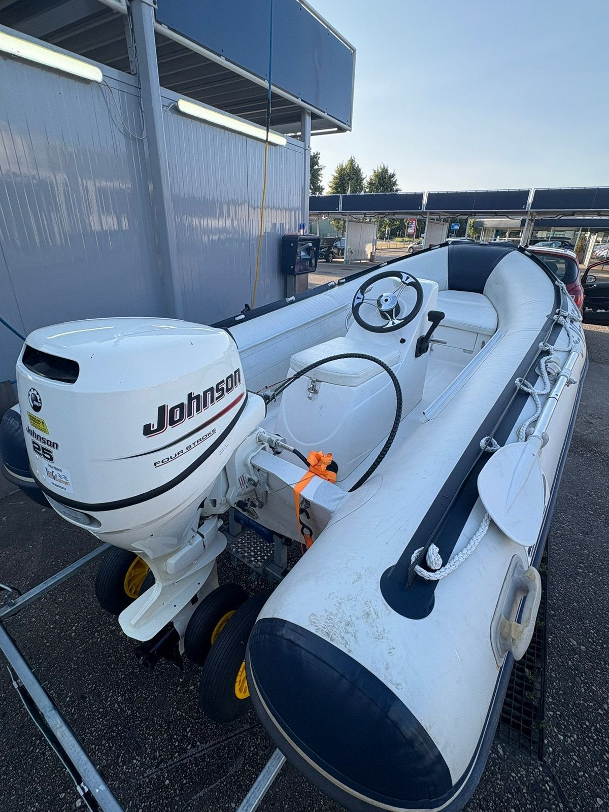 Rib boot 25pk, Watersport en Boten, Ophalen, Zo goed als nieuw, Overige typen, Motorboot
