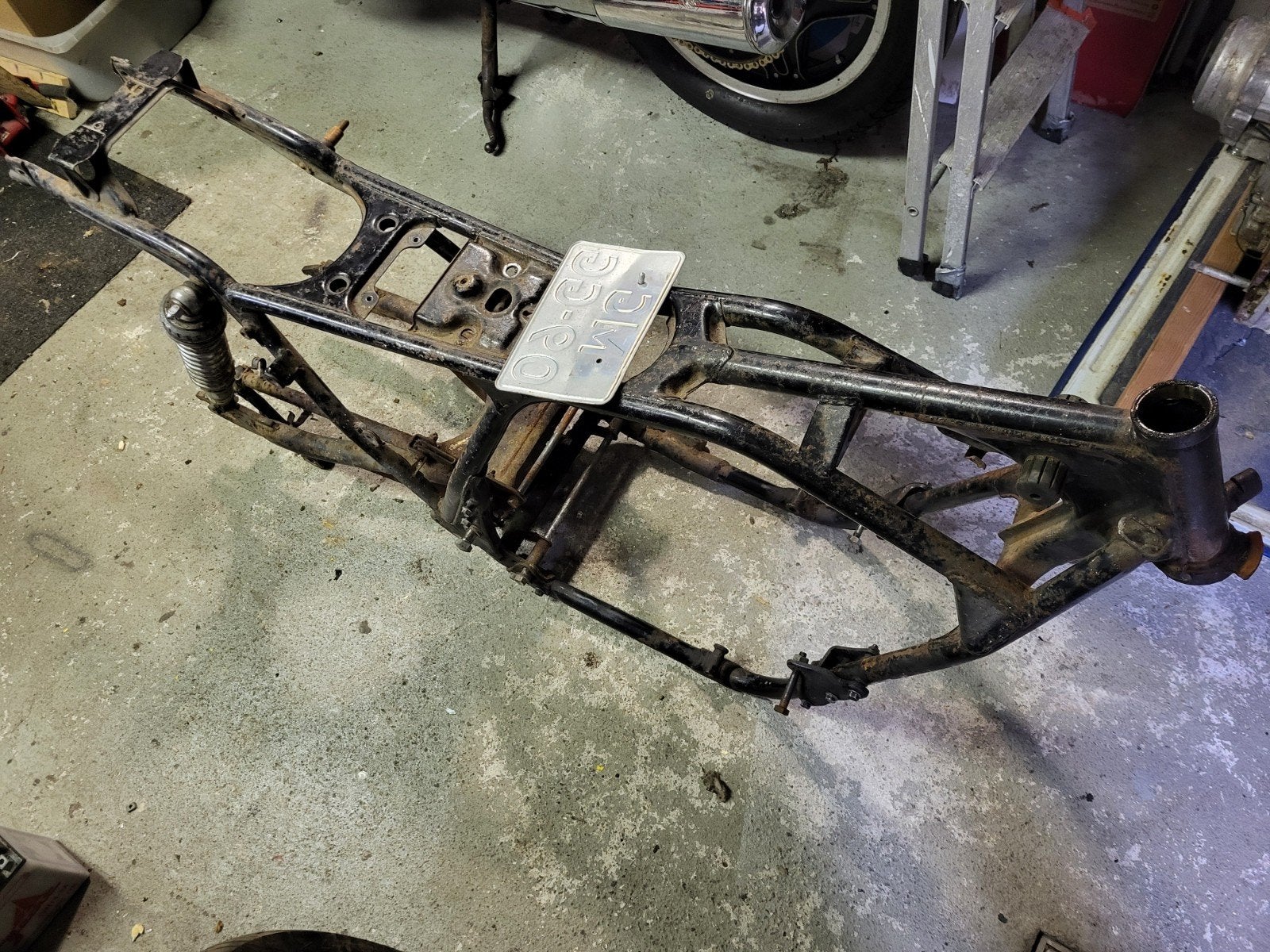 Honda CB750 f rc04 frame met kenteken, Ophalen, Gebruikt