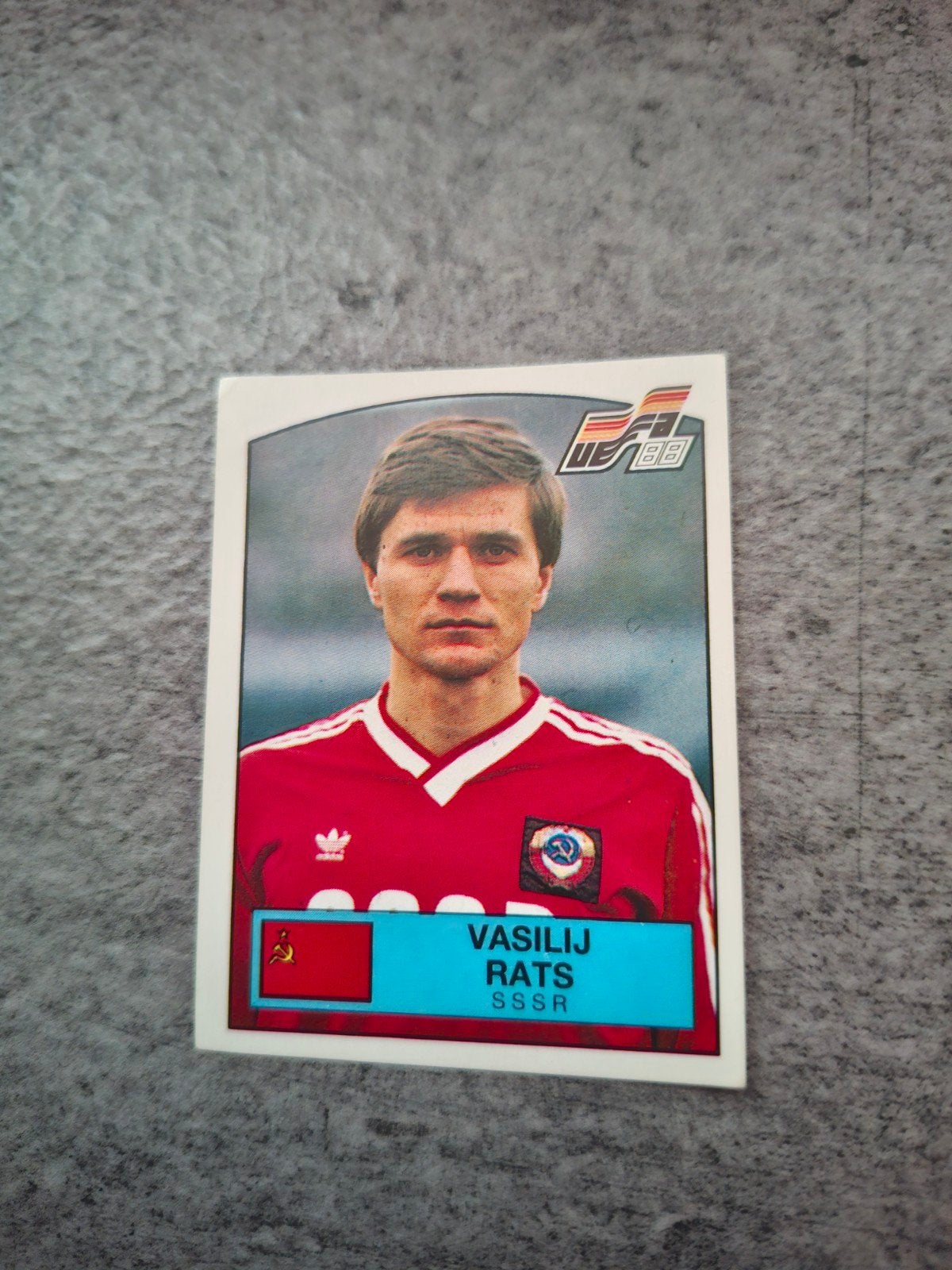 Panini sticker Euro 88 Duitsland. Vasilij Rats SSSR., Ophalen of Verzenden, Zo goed als nieuw, Sticker
