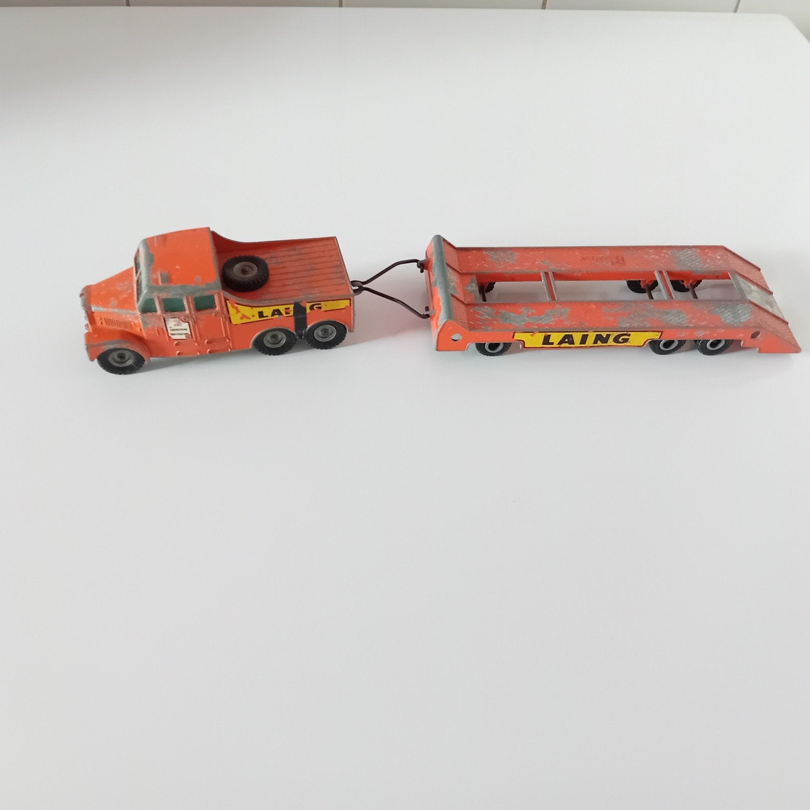 Vintage Matchbox Laing vrachtwagen met oplegger, Verzenden