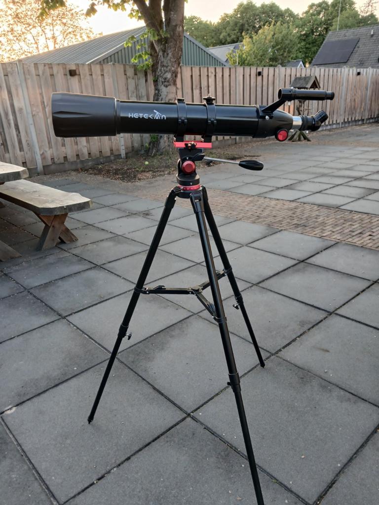 Hetekan telescoop, Lenzentelescoop (refractor), 80 tot 200 mm, Verzenden, Met statief