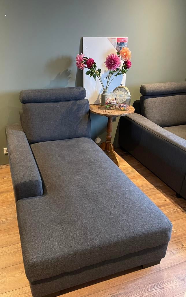 Donkergrijze Sörvallen chaise longue met opbergruimte, Eenpersoons, 75 tot 100 cm, Ophalen of Verzenden, Zo goed als nieuw