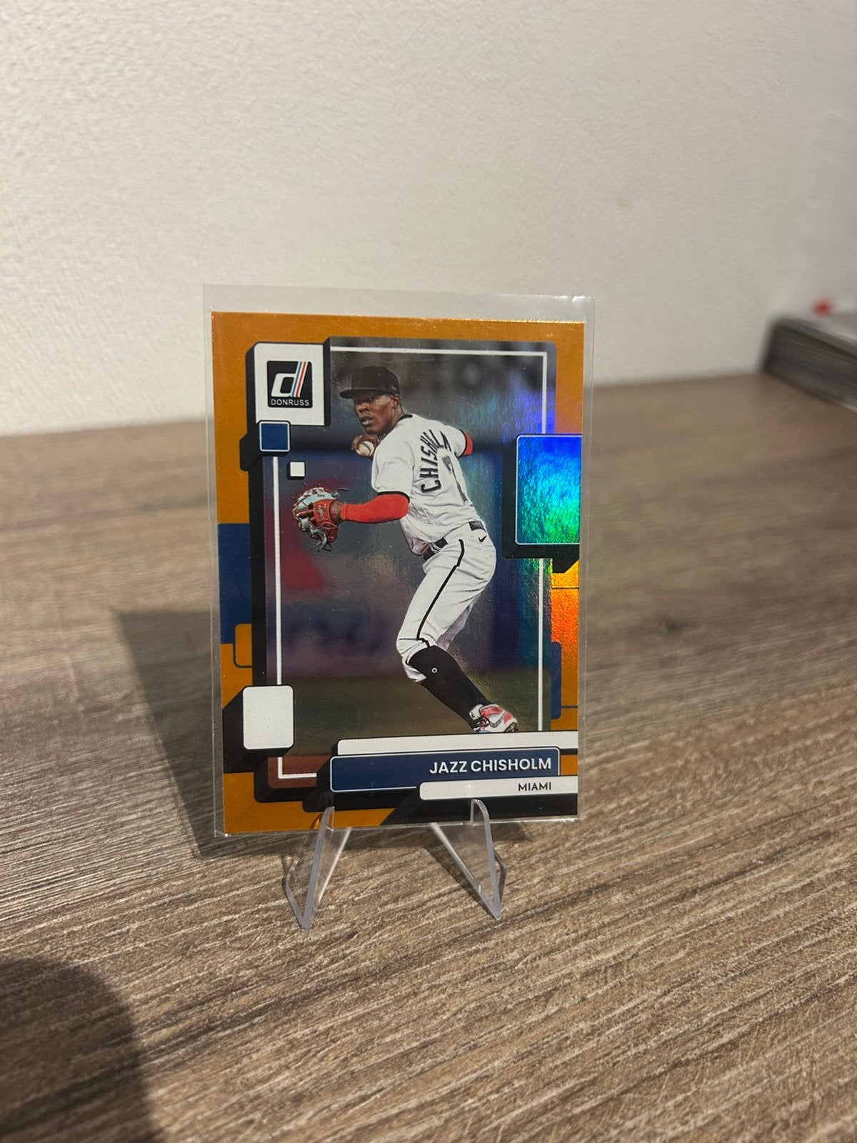 Jazz Chisholm 2022 Panini Donruss Baseball Orange Holo #106, Ophalen of Verzenden, Zo goed als nieuw, Plaatje