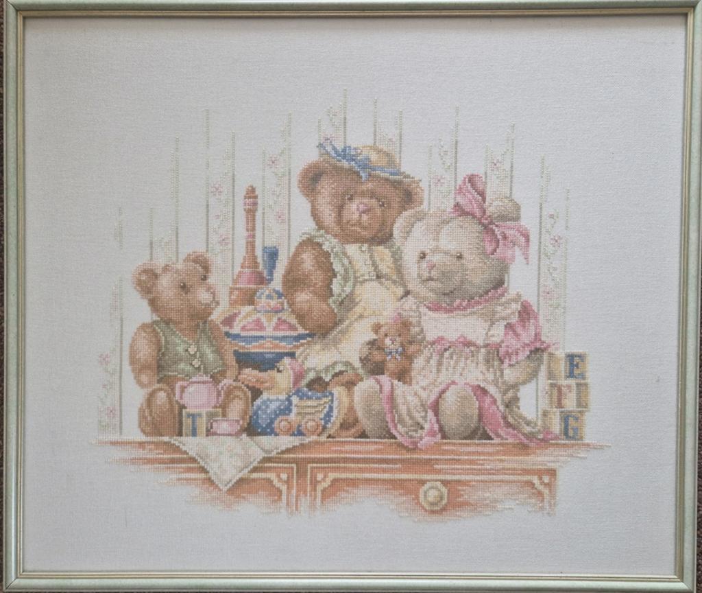 Geborduurd schilderij., Hobby en Vrije tijd, Ophalen, Nieuw, Handborduren, Borduurgaren of Zijde