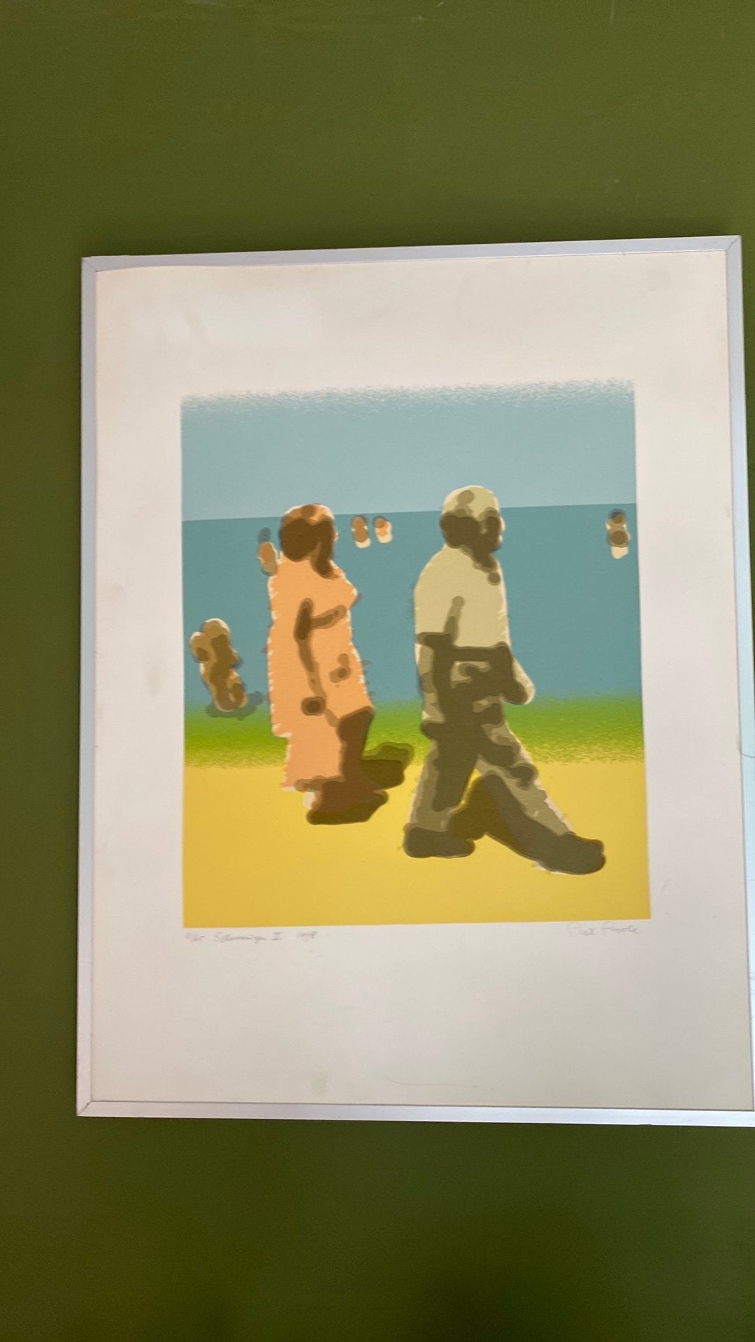 Zeefdruk van Piet Fioole, Ophalen