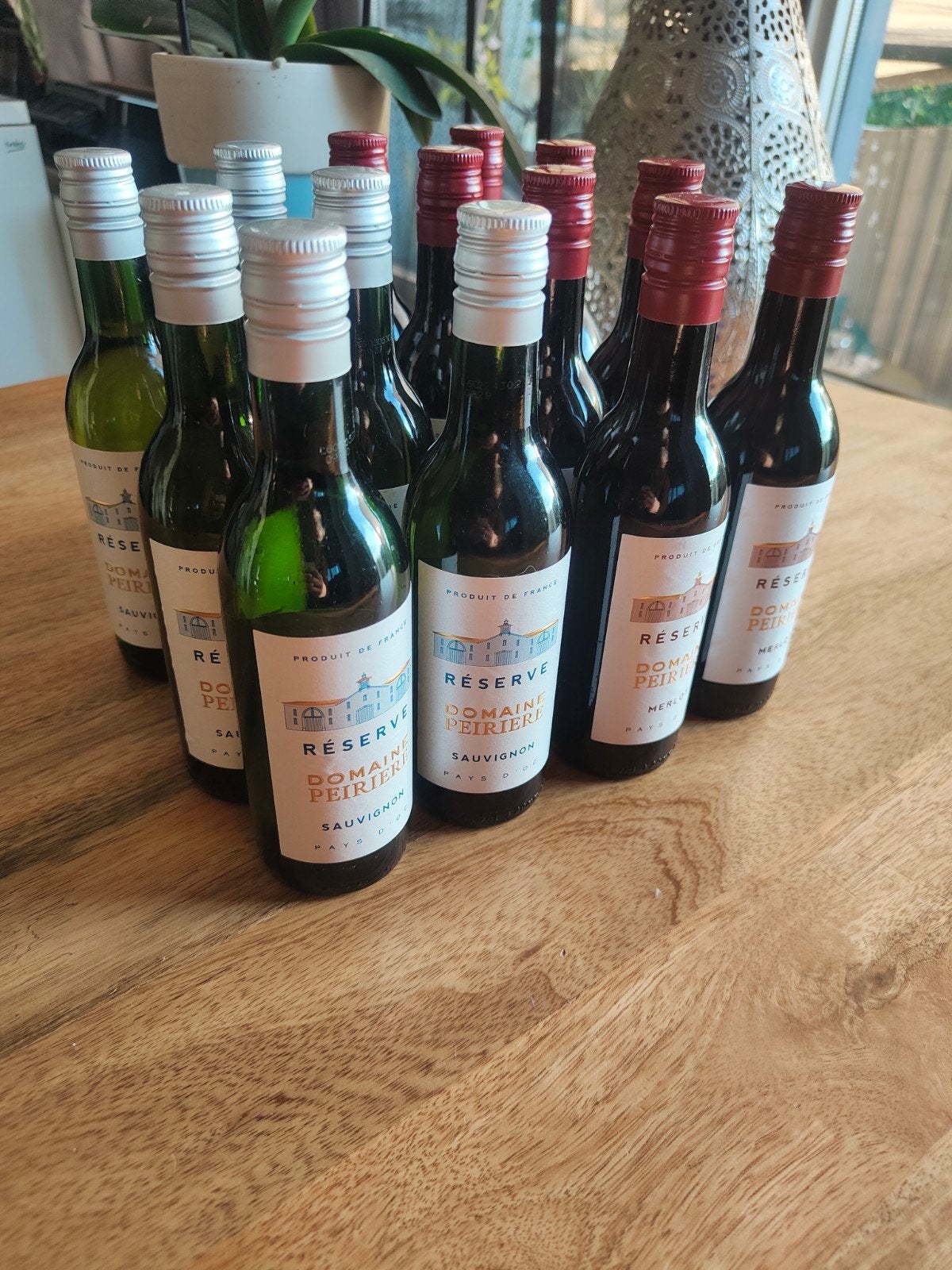 14 Flesjes Wijn: 6 Sauvignon Blanc & 8 Merlot, Verzamelen, Ophalen of Verzenden, Nieuw, Frankrijk, Rode wijn
