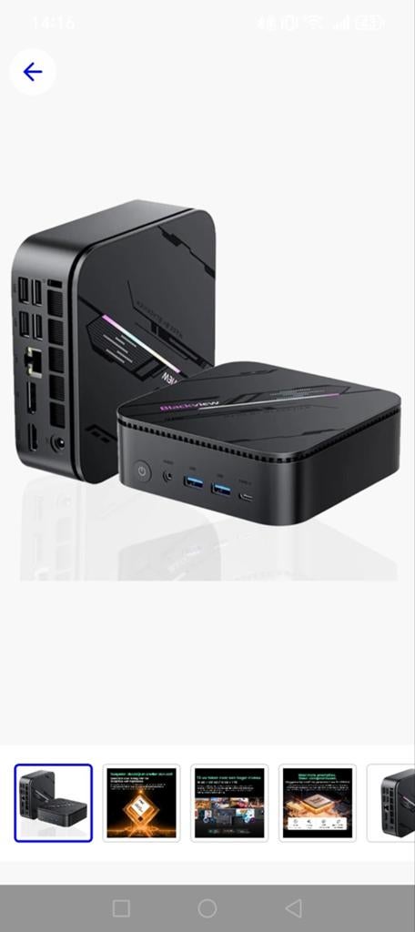 Blackview Mini PC i5 512Gb SSD 16GB Ram, Computers en Software, Desktop Pc's, Ophalen of Verzenden, SSD