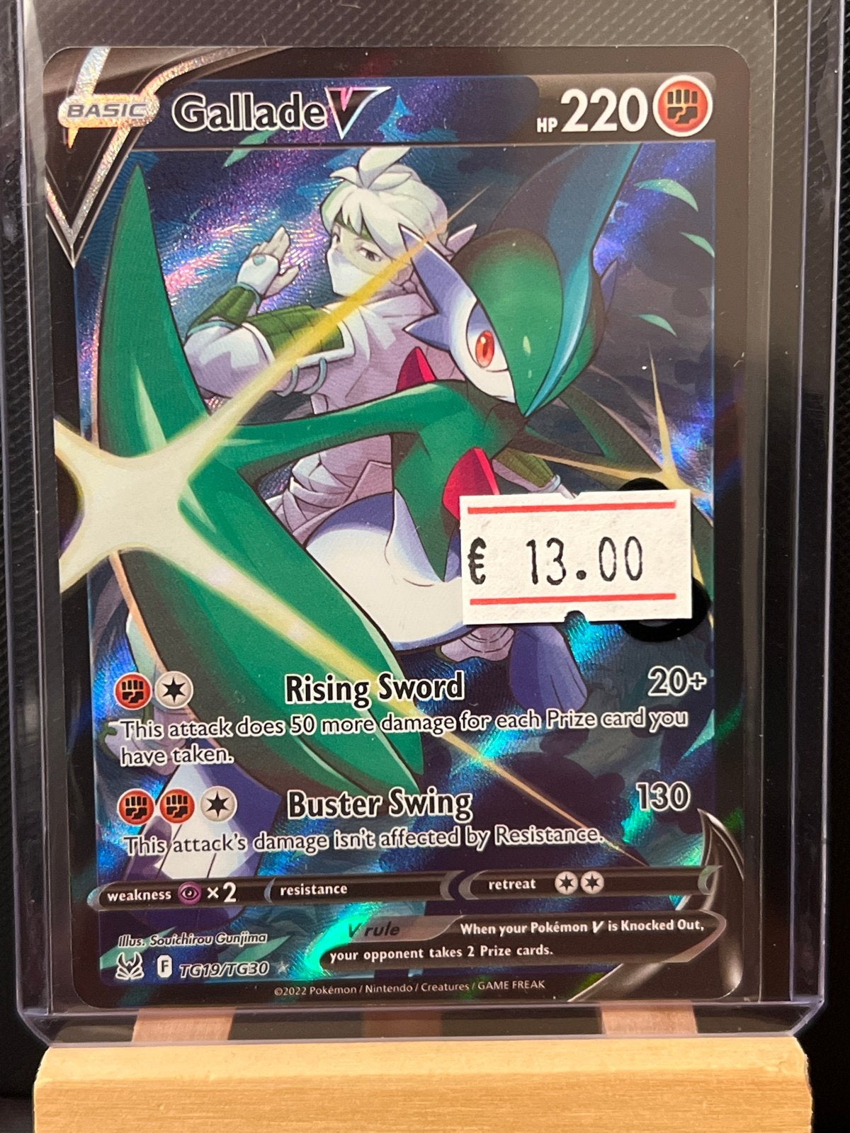 Pokémon Kaart: Gallade V TG19/TG30 (Foil), Ophalen of Verzenden, Zo goed als nieuw, Losse kaart, Foil