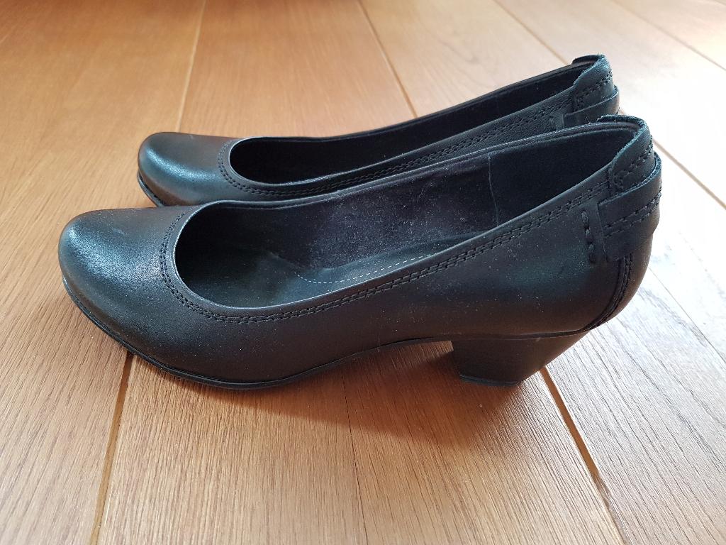 Zwarte leren pumps, Jana, maat 37,5 / 4,5, Jana, Pumps, Zwart, Nieuw