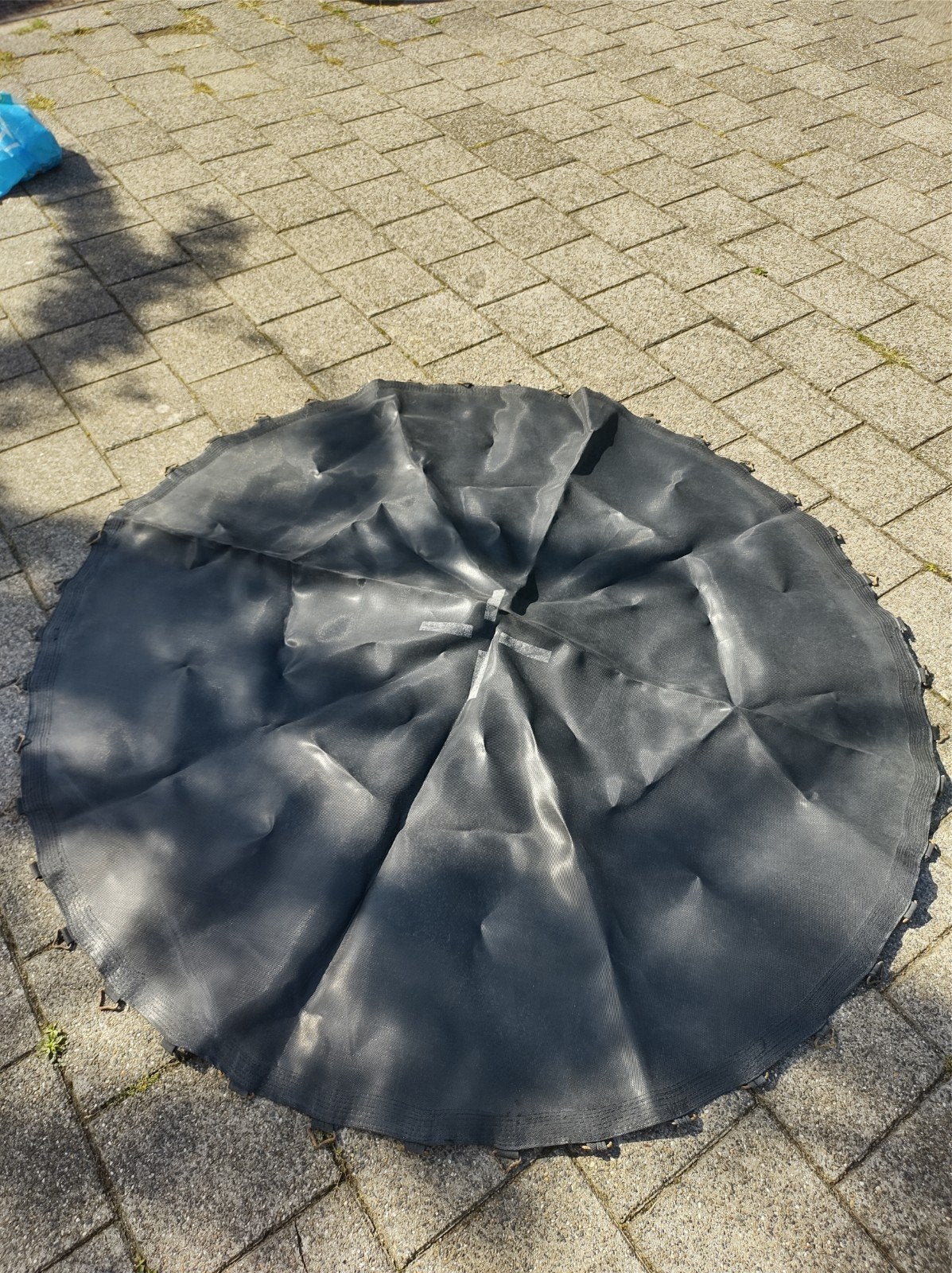 gratis trampolinedoek +/-190cm 42 veren, Ophalen, Gebruikt