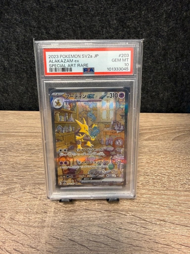 Pokémon | Alakazam ex | Psa 10 | 203/165 | Sv2a Jp | 2023, Ophalen of Verzenden, Zo goed als nieuw