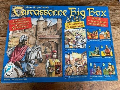 Carcassonne bigbox blauw, nieuwstaat, Hobby en Vrije tijd, Gezelschapsspellen | Bordspellen, Ophalen of Verzenden, Zo goed als nieuw