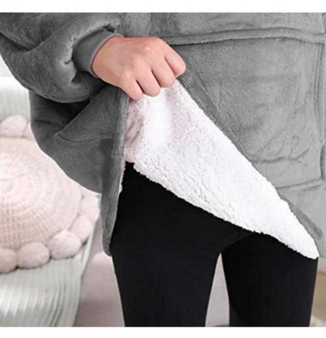 Lushforest Hoodie Deken Grijs Hoodie Blanket Fleece Snuggle, Kleding | Dames, Huispakken, Nieuw, Ophalen of Verzenden, H, H