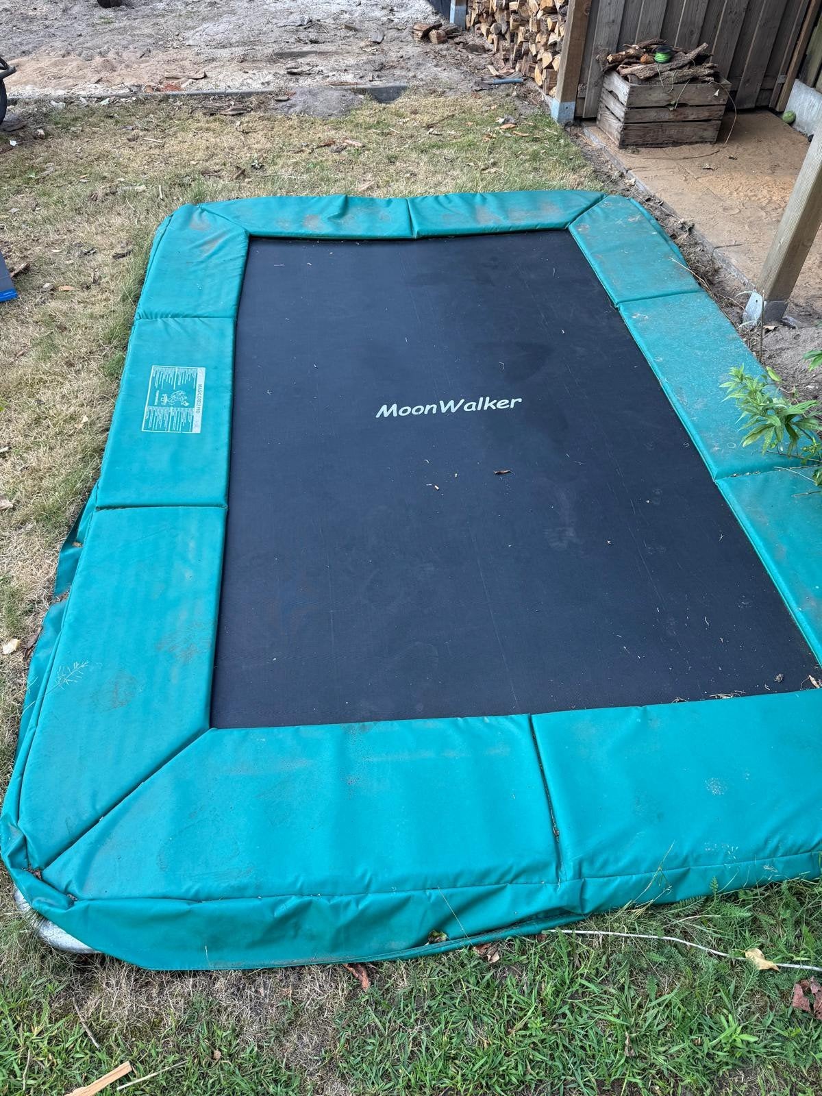 Degelijke Moonwalker trampoline met zgan dikke rand, Ophalen, Gebruikt