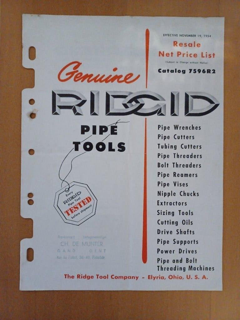 Folder Ridgid pijp gereedschap, Ophalen of Verzenden, Gelezen, Tractor en Landbouw