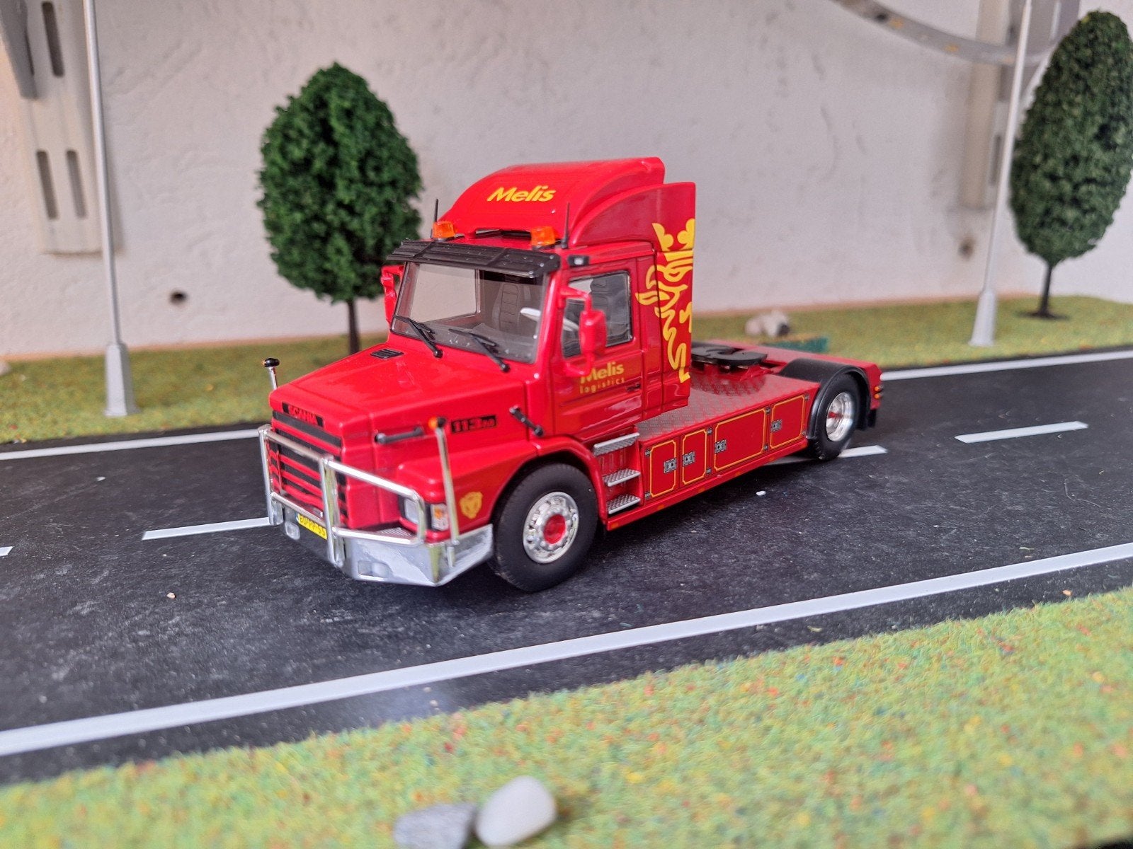 SCANIA 113M.     MELIS.     TEKNO, Hobby en Vrije tijd, Modelauto's | 1:50, Verzenden, Zo goed als nieuw, Bus of Vrachtwagen, Tekno