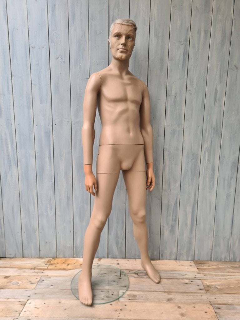 museum etalagepop man karakterhoofd 178 cm paspop, Verzamelen, Ophalen of Verzenden, Overige soorten, Overige gebieden, Overige typen
