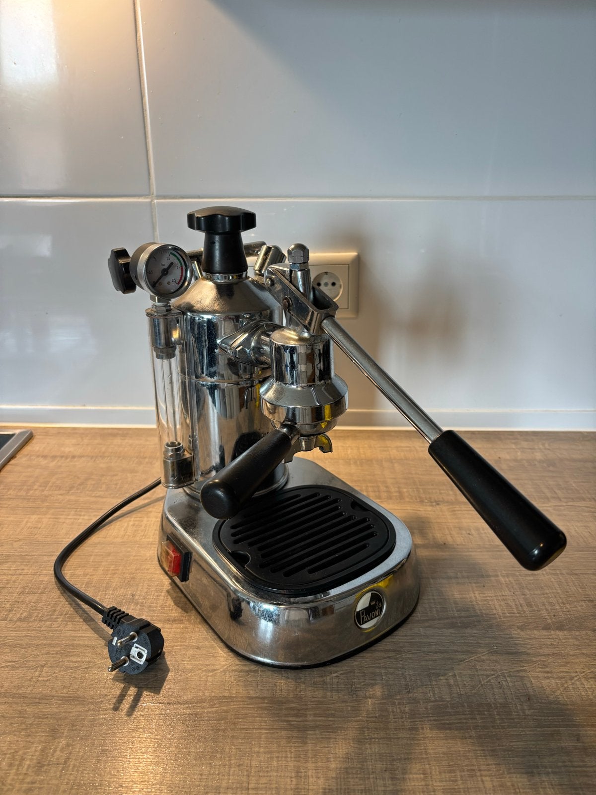 La Pavoni Professional - Espresso Machine, Stoompijpje, Gebruikt, Espresso apparaat, Ophalen of Verzenden