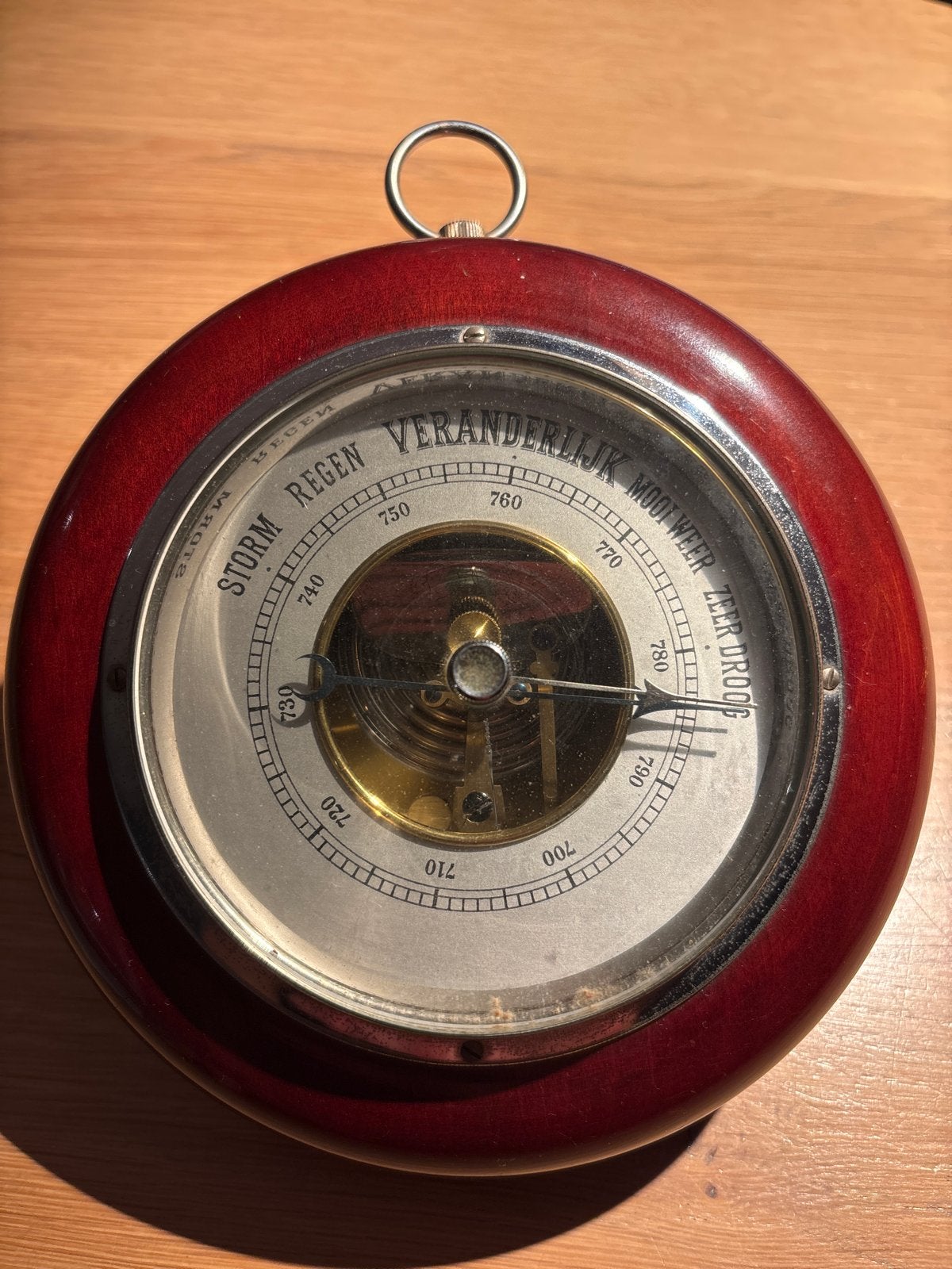 Antieke Lufft Barometer - Houten Behuizing, Ophalen, Gebruikt, Barometer