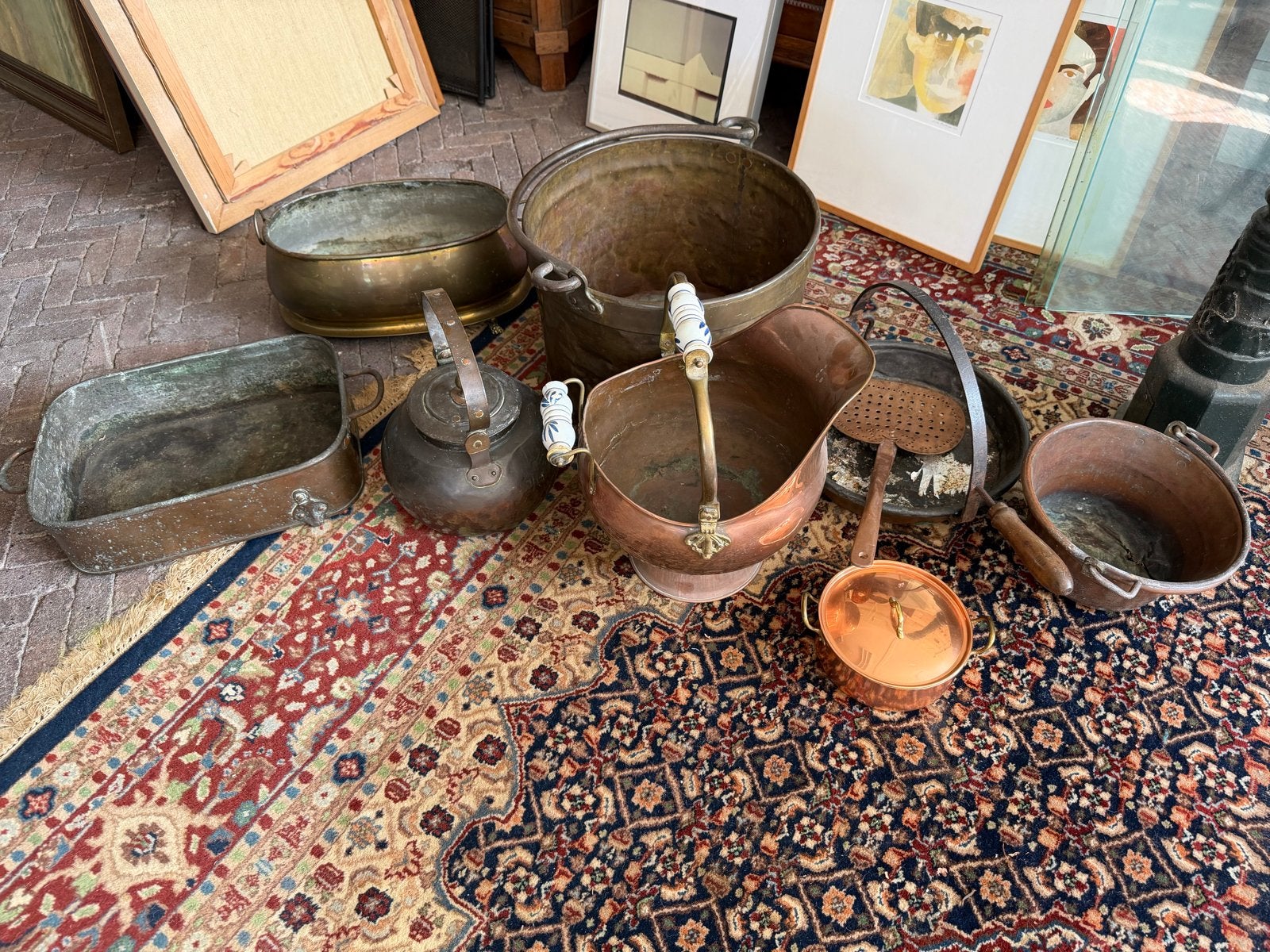 Antiek koperen keukengerei en decoratie, Antiek en Kunst, Antiek | Koper en Brons, Ophalen of Verzenden, Koper