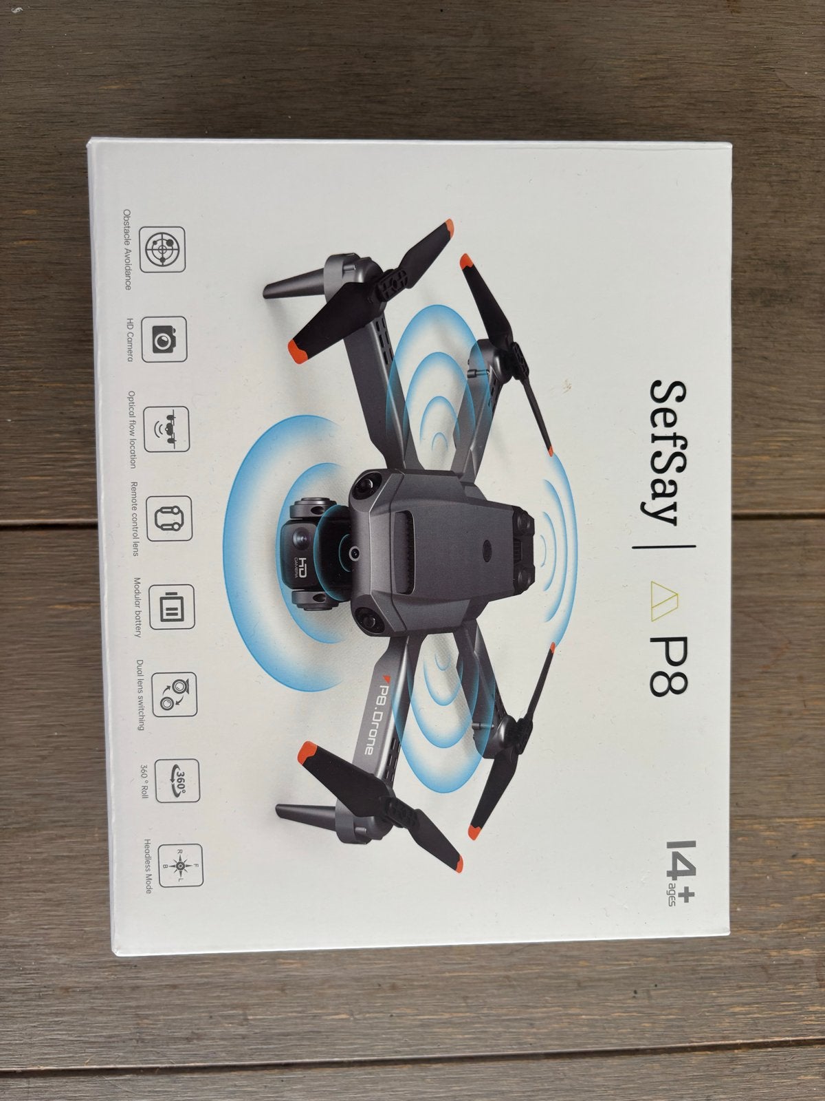 SefSay P8 Drone met HD Camera en Opbergcase, Gebruikt, Cameradrone, Overige merken, Minder dan 100 meter