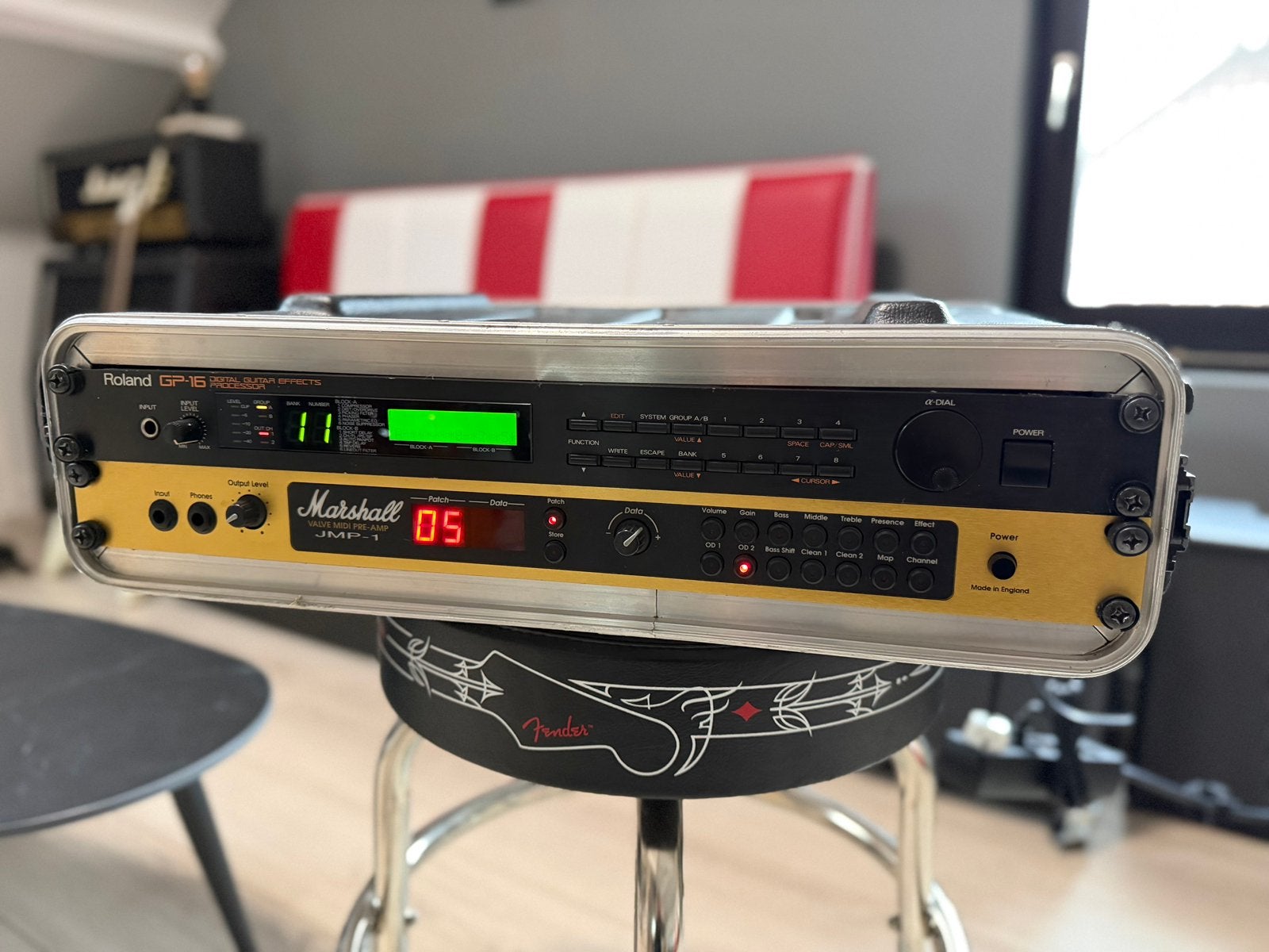 Marshall JMP-1 valve midi pre-amp, Ophalen of Verzenden, Gebruikt, Gitaar, 100 watt of meer
