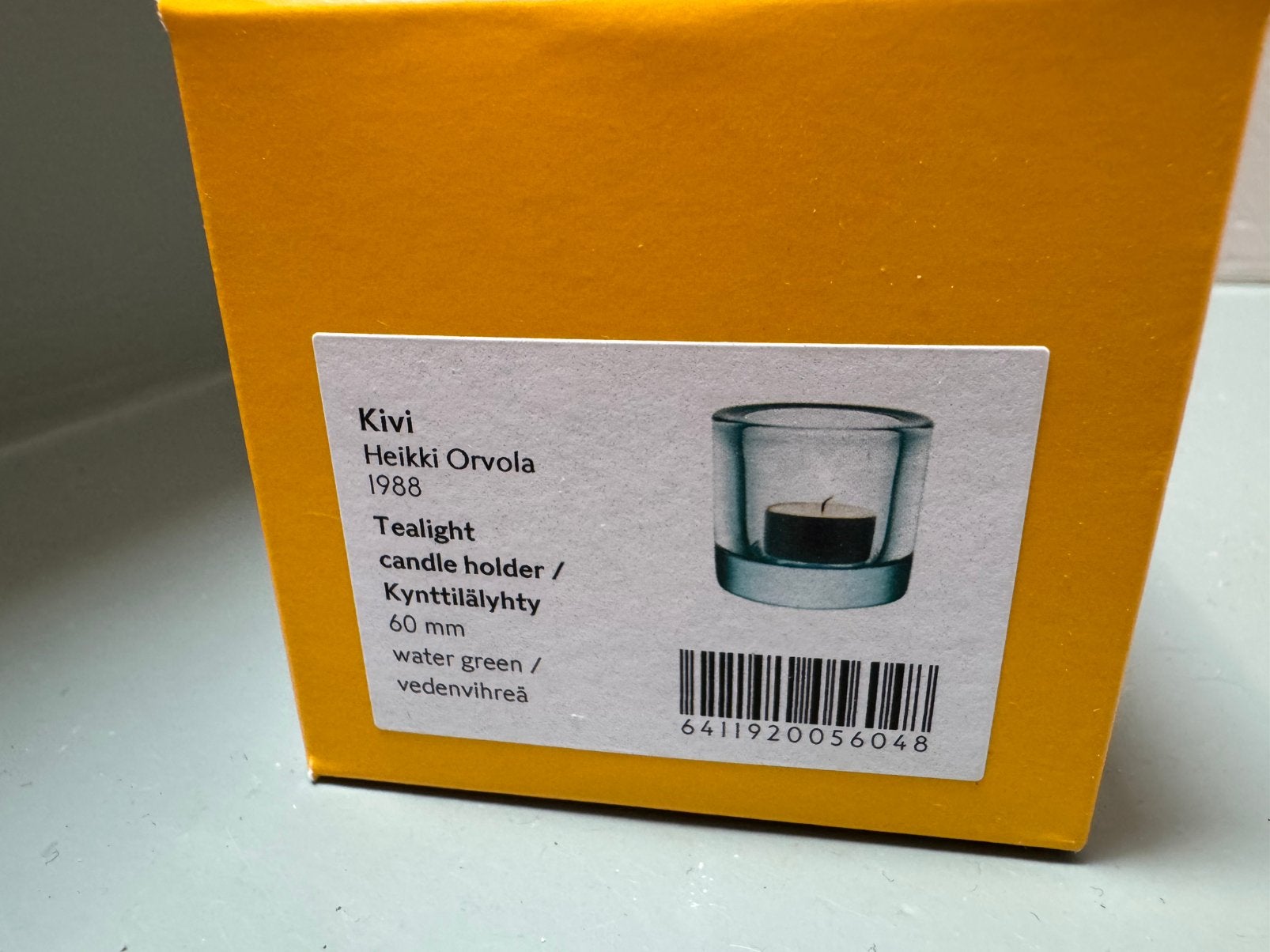Iittala Kivi waxinelichthouder Water Green – NIEUW in doos, Blauw, Waxinelichthouder, Nieuw, Ophalen of Verzenden