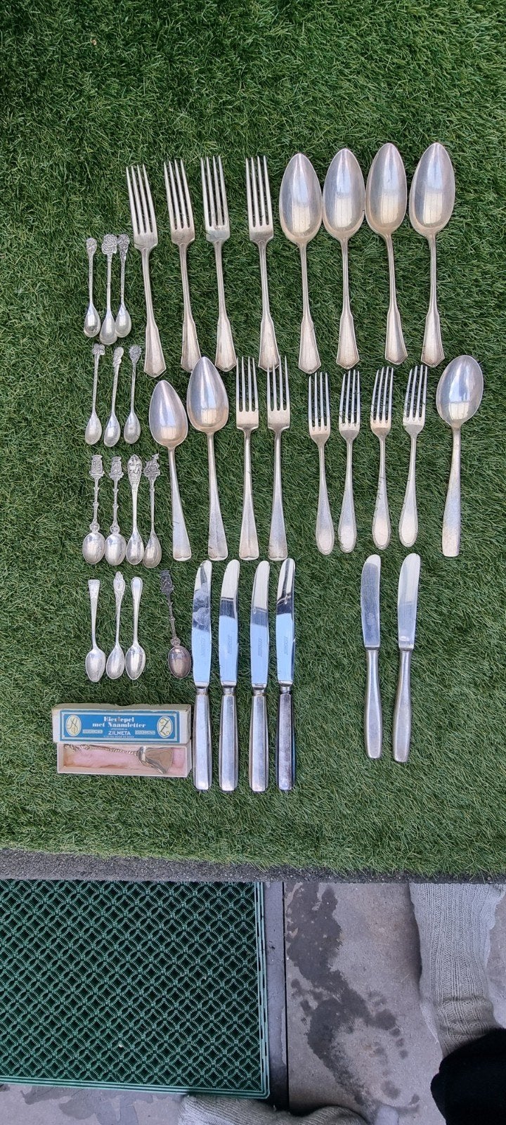 Grote collectie verzilverd bestek, diverse stijlen, Ophalen of Verzenden