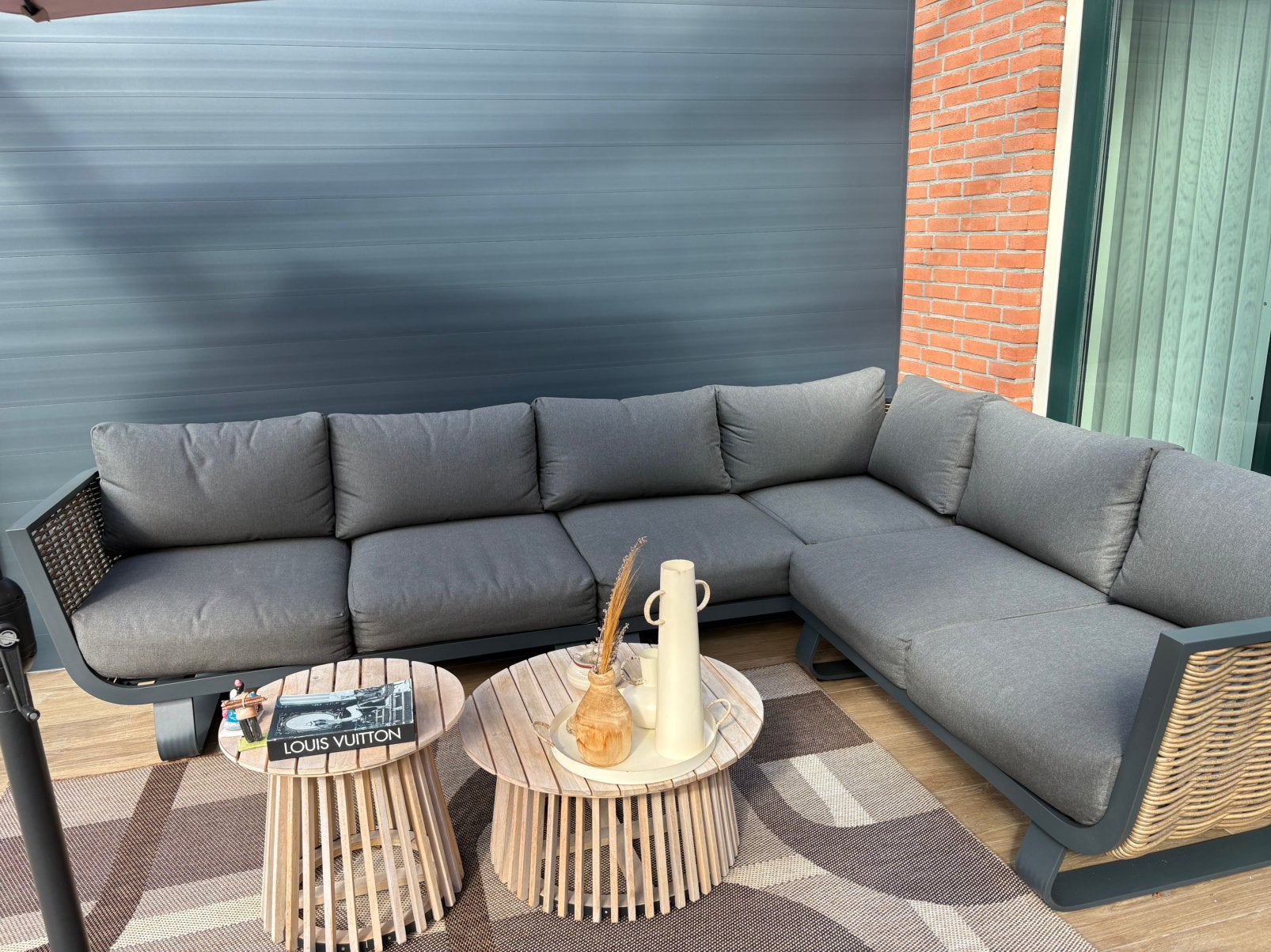 Loungeset, Ophalen, Kunststof, 6 zitplaatsen, Zo goed als nieuw